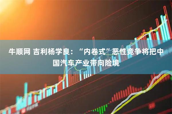 牛顺网 吉利杨学良：“内卷式”恶性竞争将把中国汽车产业带向险境