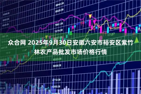 众合网 2025年9月30日安徽六安市裕安区紫竹林农产品批发市场价格行情