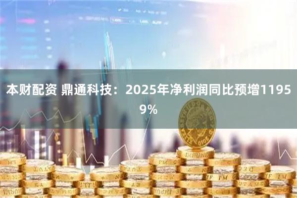 本财配资 鼎通科技：2025年净利润同比预增11959%